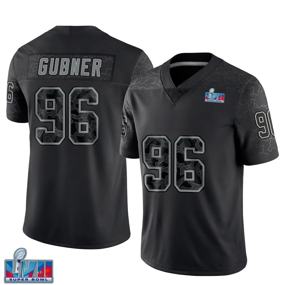 Men's Kansas City Chiefs Alex Gubner Nike Reflective Super Bowl LVII Patch Limited Black Jersey Men's Kansas City Chiefs Alex Gubner Nike Reflective Super Bowl LVII Patch Limited Black Jersey
