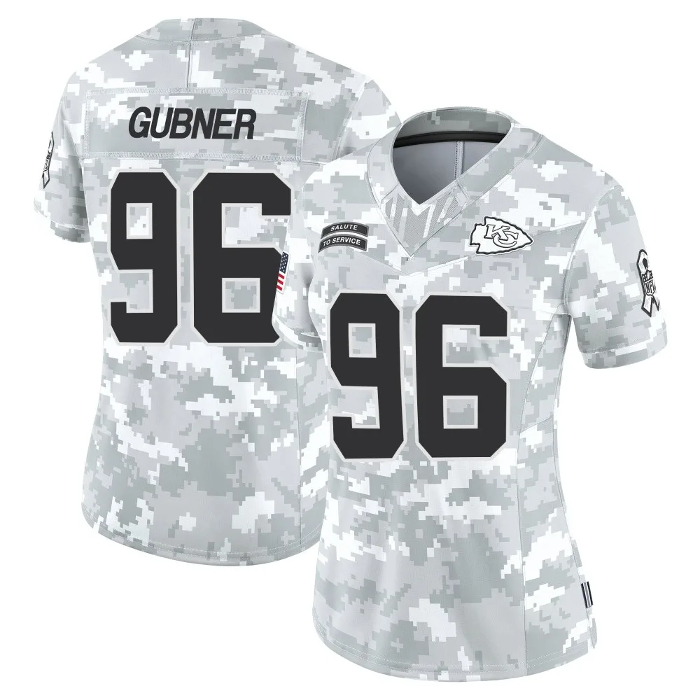 Women's Kansas City Chiefs Alex Gubner Nike 2024 Salute to Service Limited Arctic Camo Jersey Women's Kansas City Chiefs Alex Gubner Nike 2024 Salute to Service Limited Arctic Camo Jersey