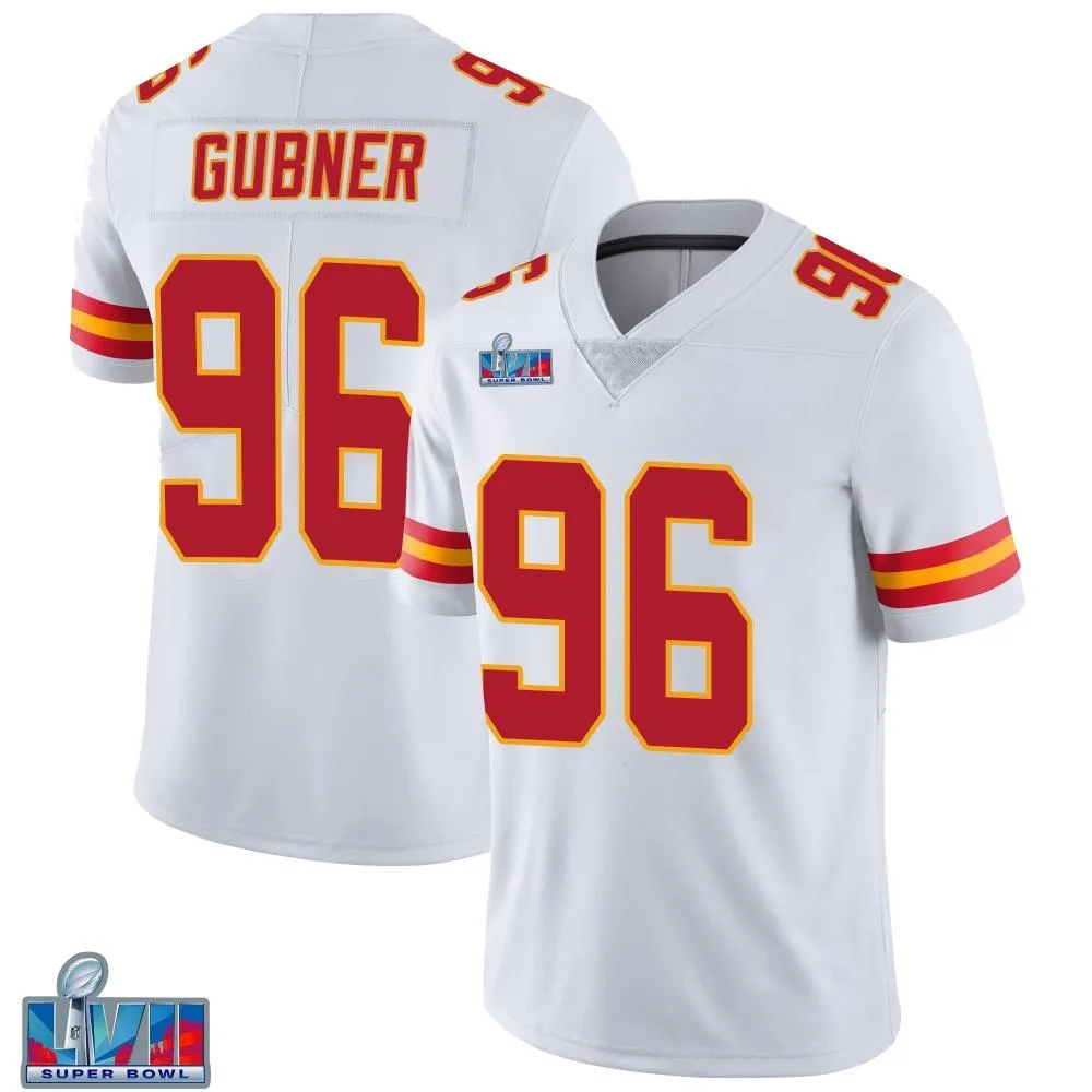 Youth Kansas City Chiefs Alex Gubner Nike Vapor Untouchable Super Bowl LVII Patch Limited White Jersey Youth Kansas City Chiefs Alex Gubner Nike Vapor Untouchable Super Bowl LVII Patch Limited White Jersey