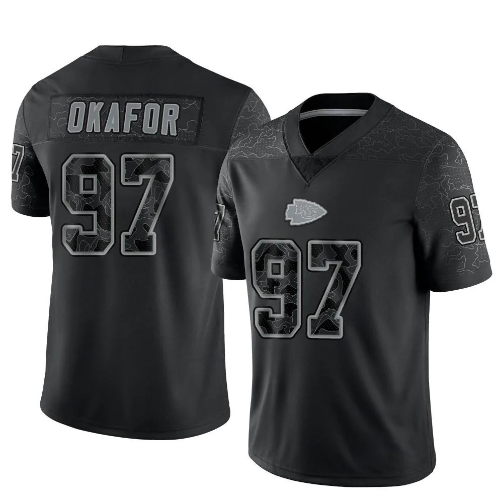 Men's Kansas City Chiefs Alex Okafor Nike Reflective Limited Black Jersey Men's Kansas City Chiefs Alex Okafor Nike Reflective Limited Black Jersey