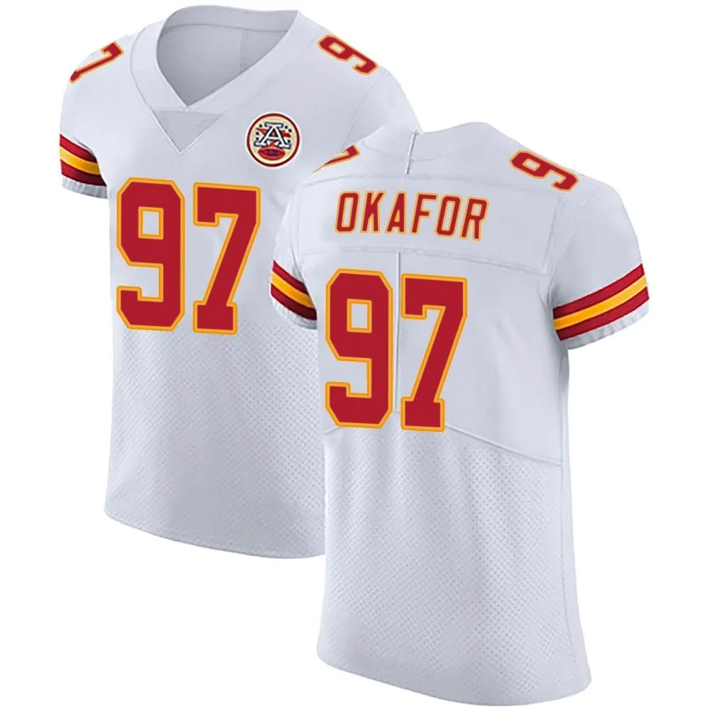 Men's Kansas City Chiefs Alex Okafor Nike Vapor Untouchable Elite White Jersey Men's Kansas City Chiefs Alex Okafor Nike Vapor Untouchable Elite White Jersey