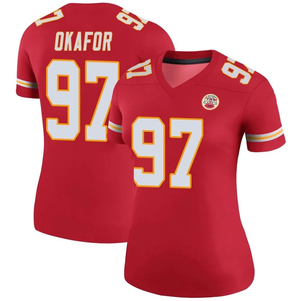 Women's Kansas City Chiefs Alex Okafor Nike Color Rush Legend Red Jersey Women's Kansas City Chiefs Alex Okafor Nike Color Rush Legend Red Jersey