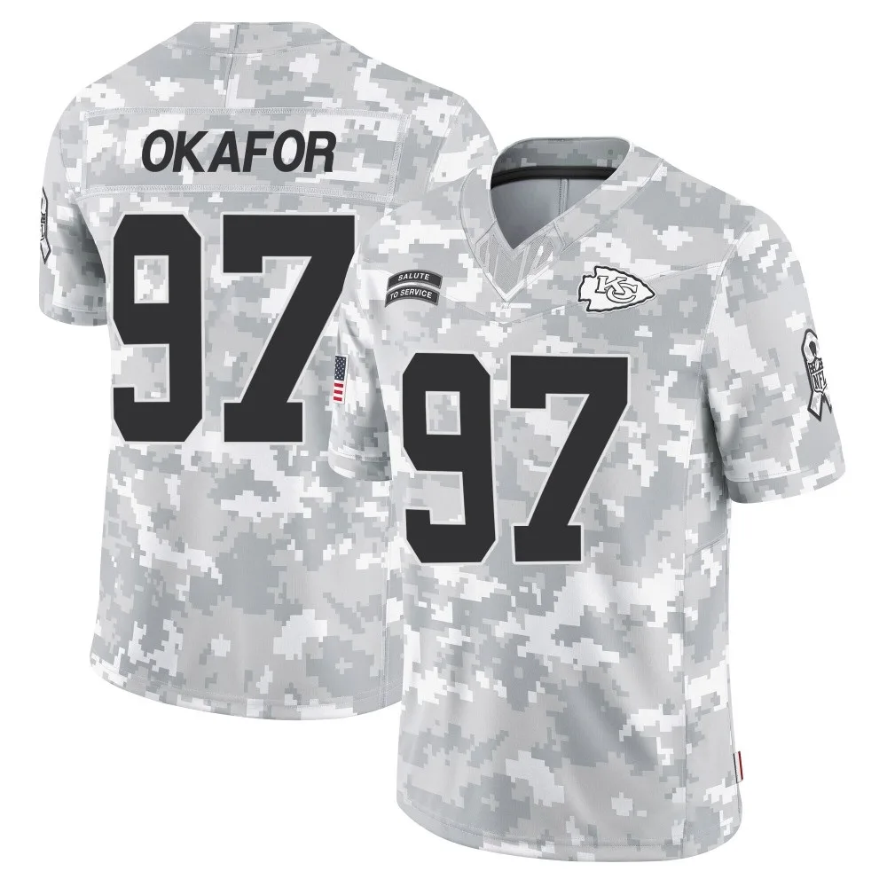 Youth Kansas City Chiefs Alex Okafor Nike 2024 Salute to Service Limited Arctic Camo Jersey Youth Kansas City Chiefs Alex Okafor Nike 2024 Salute to Service Limited Arctic Camo Jersey