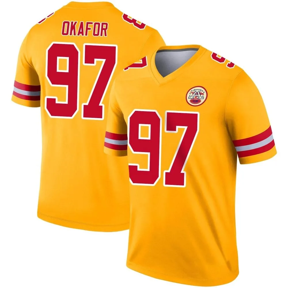 Youth Kansas City Chiefs Alex Okafor Nike Inverted Legend Gold Jersey Youth Kansas City Chiefs Alex Okafor Nike Inverted Legend Gold Jersey