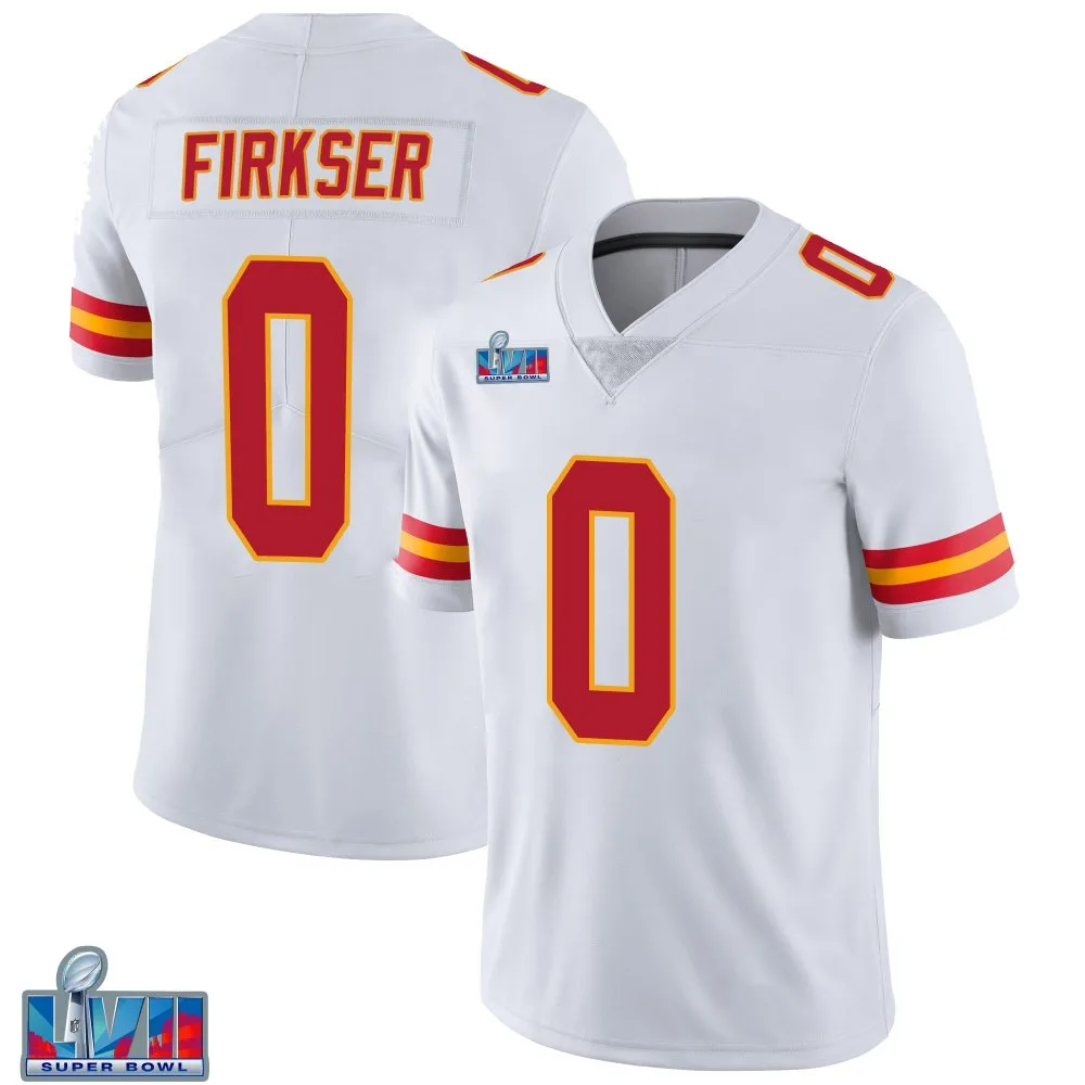 Men's Kansas City Chiefs Anthony Firkser Nike Vapor Untouchable Super Bowl LVII Patch Limited White Jersey Men's Kansas City Chiefs Anthony Firkser Nike Vapor Untouchable Super Bowl LVII Patch Limited White Jersey