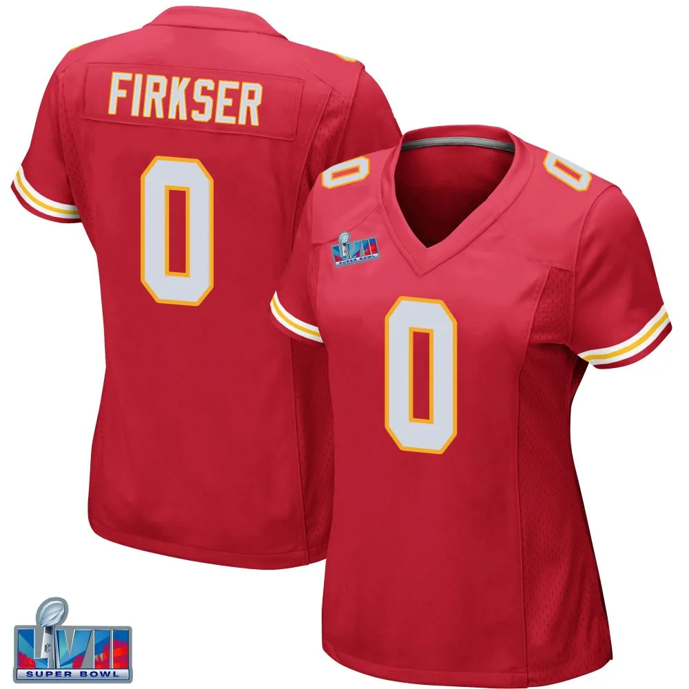 Women's Kansas City Chiefs Anthony Firkser Nike Team Color Super Bowl LVII Patch Game Red Jersey Women's Kansas City Chiefs Anthony Firkser Nike Team Color Super Bowl LVII Patch Game Red Jersey