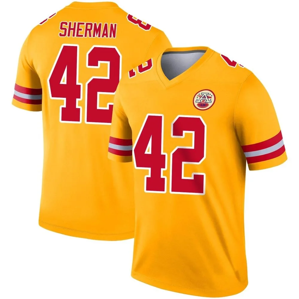Men's Kansas City Chiefs Anthony Sherman Nike Inverted Legend Gold Jersey Men's Kansas City Chiefs Anthony Sherman Nike Inverted Legend Gold Jersey
