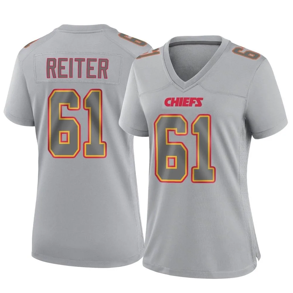 Women's Kansas City Chiefs Austin Reiter Nike Atmosphere Fashion Game Gray Jersey Women's Kansas City Chiefs Austin Reiter Nike Atmosphere Fashion Game Gray Jersey