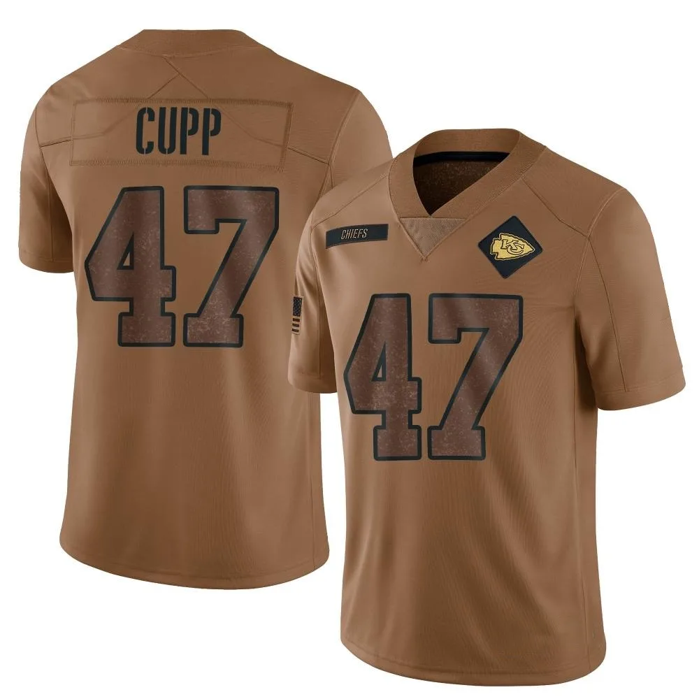 Men's Kansas City Chiefs Baylor Cupp Nike 2023 Salute To Service Limited Brown Jersey Men's Kansas City Chiefs Baylor Cupp Nike 2023 Salute To Service Limited Brown Jersey