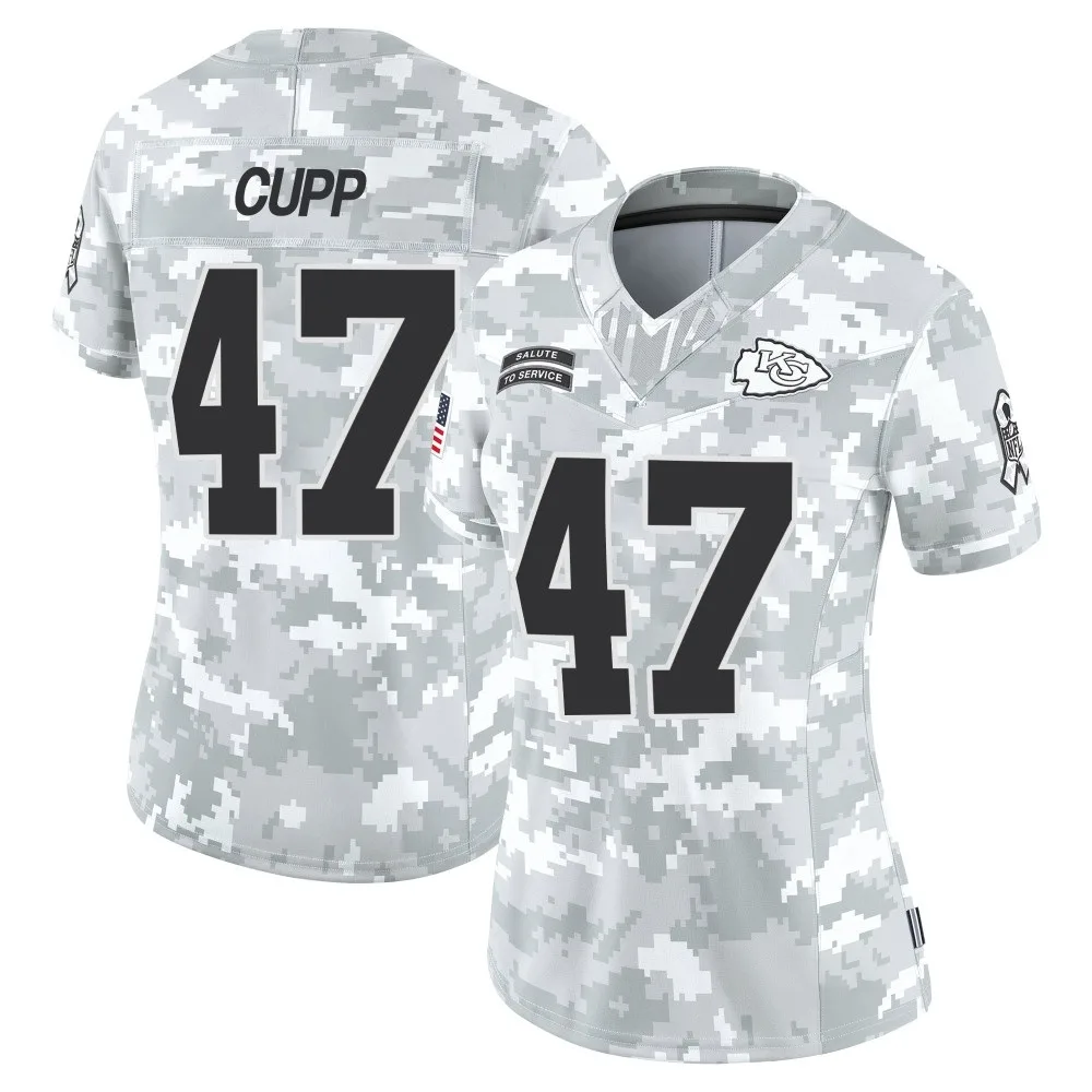 Women's Kansas City Chiefs Baylor Cupp Nike 2024 Salute to Service Limited Arctic Camo Jersey Women's Kansas City Chiefs Baylor Cupp Nike 2024 Salute to Service Limited Arctic Camo Jersey