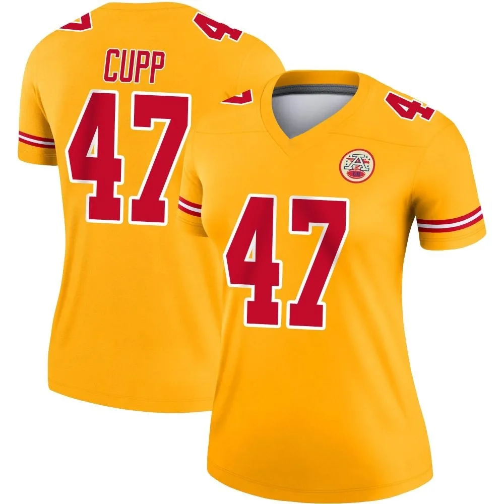 Women's Kansas City Chiefs Baylor Cupp Nike Inverted Legend Gold Jersey Women's Kansas City Chiefs Baylor Cupp Nike Inverted Legend Gold Jersey