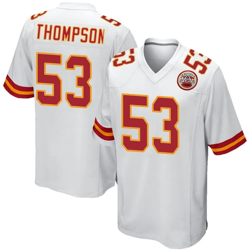 Men's Kansas City Chiefs Bj Thompson Nike Game White Jersey Men's Kansas City Chiefs Bj Thompson Nike Game White Jersey