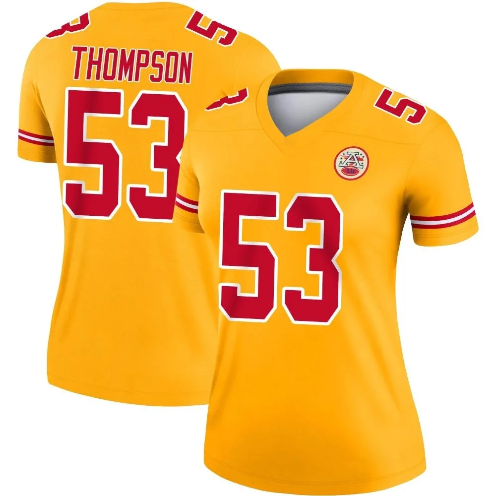 Women's Kansas City Chiefs Bj Thompson Nike Inverted Legend Gold Jersey Women's Kansas City Chiefs Bj Thompson Nike Inverted Legend Gold Jersey