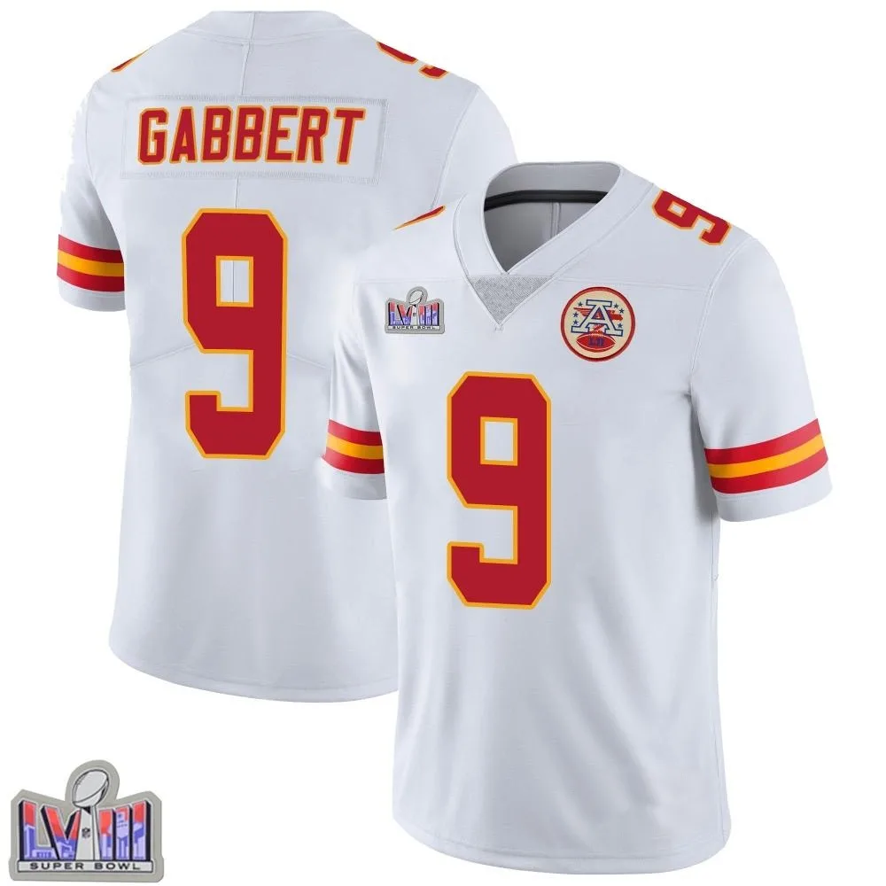 Men's Kansas City Chiefs Blaine Gabbert Nike Vapor Untouchable Super Bowl LVIII Patch Limited White Jersey Men's Kansas City Chiefs Blaine Gabbert Nike Vapor Untouchable Super Bowl LVIII Patch Limited White Jersey