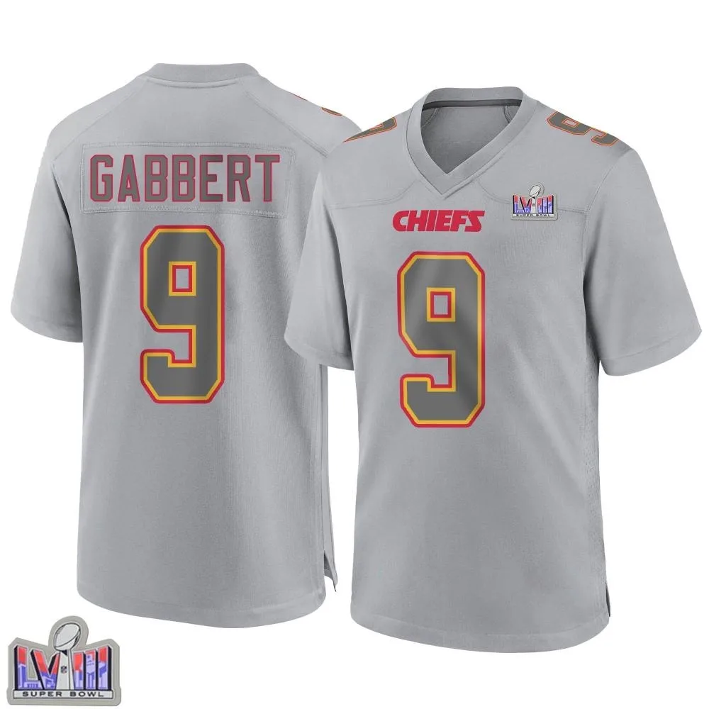 Youth Kansas City Chiefs Blaine Gabbert Nike Atmosphere Fashion Super Bowl LVIII Patch Game Gray Jersey Youth Kansas City Chiefs Blaine Gabbert Nike Atmosphere Fashion Super Bowl LVIII Patch Game Gray Jersey