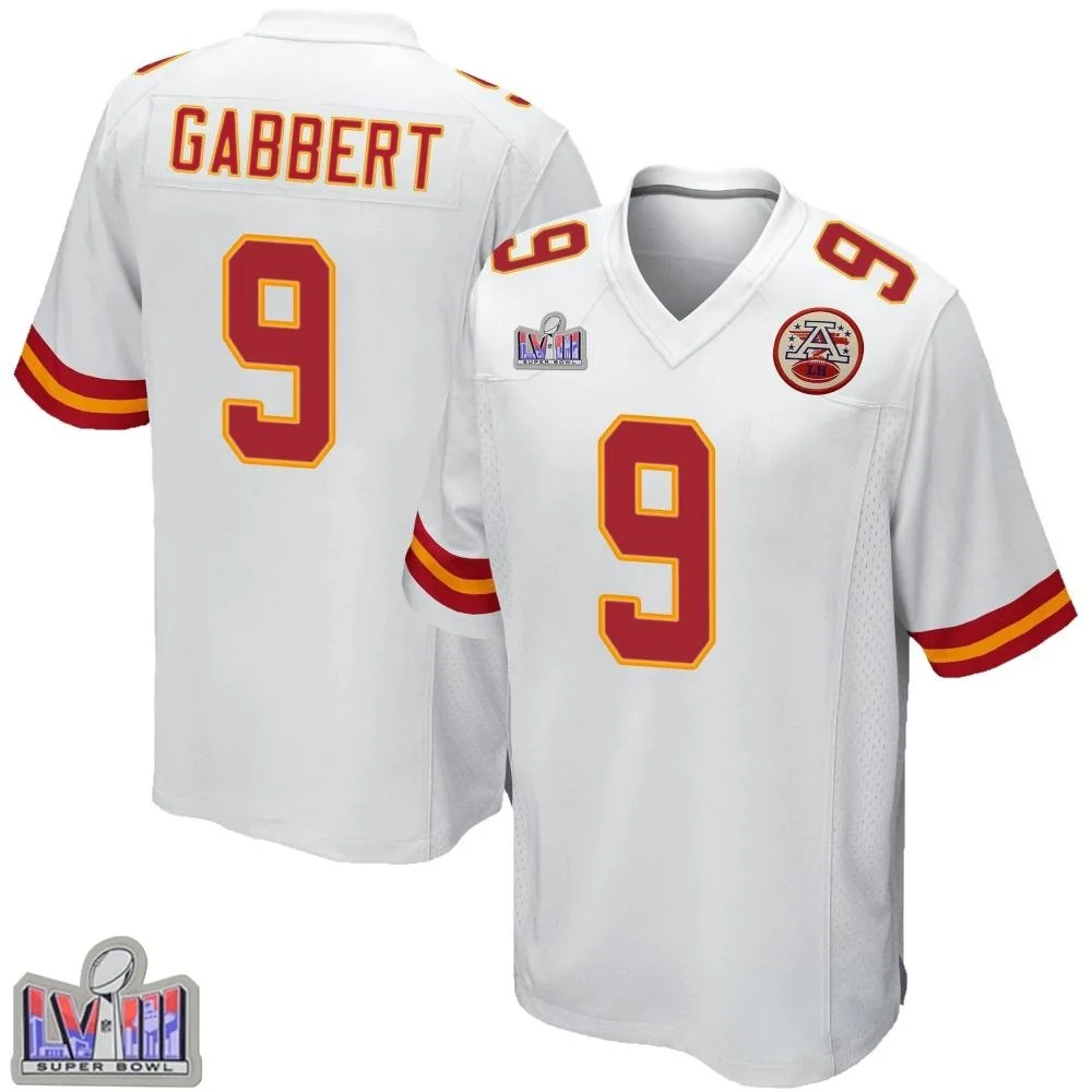 Youth Kansas City Chiefs Blaine Gabbert Nike Super Bowl LVIII Patch Game White Jersey Youth Kansas City Chiefs Blaine Gabbert Nike Super Bowl LVIII Patch Game White Jersey