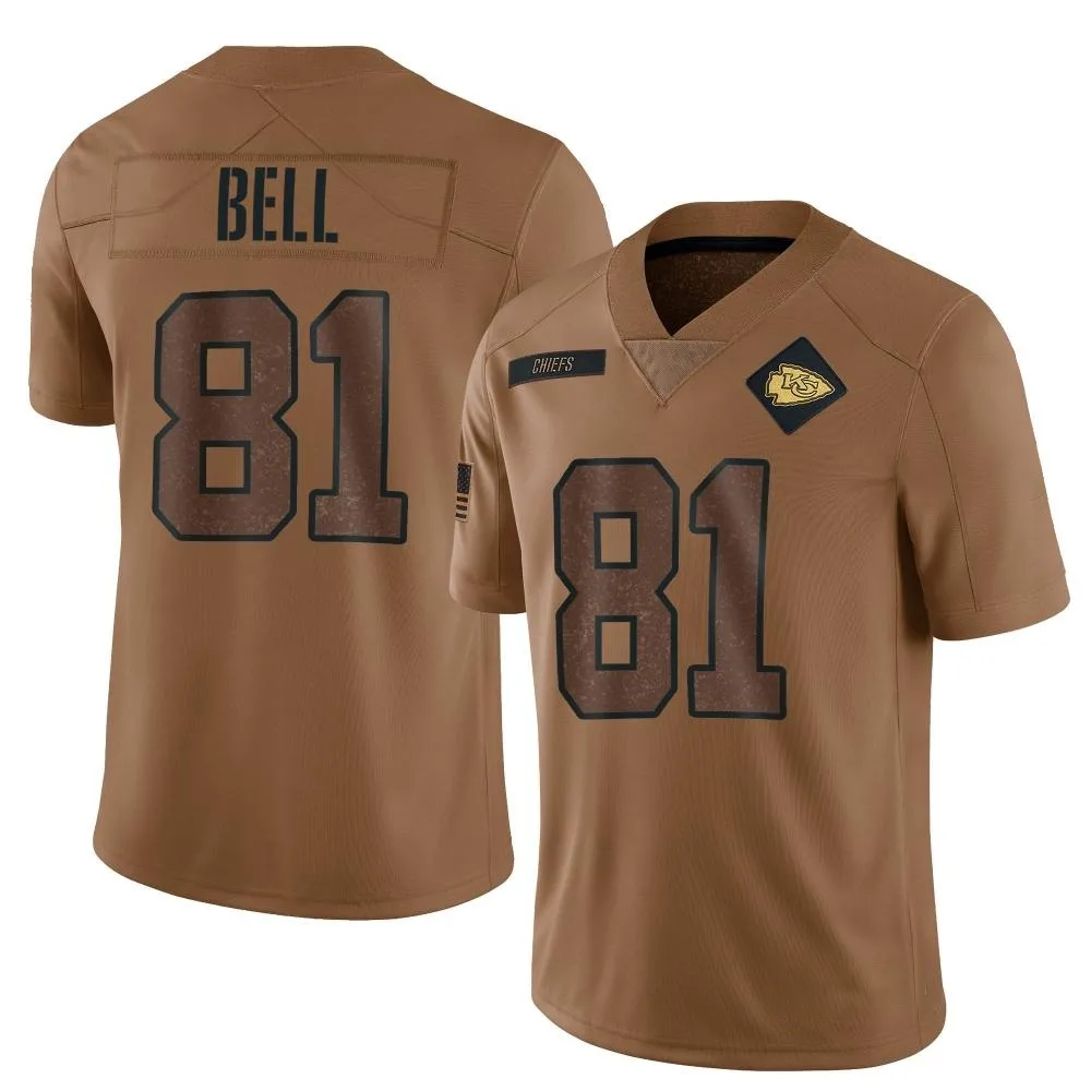 Men's Kansas City Chiefs Blake Bell Nike 2023 Salute To Service Limited Brown Jersey Men's Kansas City Chiefs Blake Bell Nike 2023 Salute To Service Limited Brown Jersey