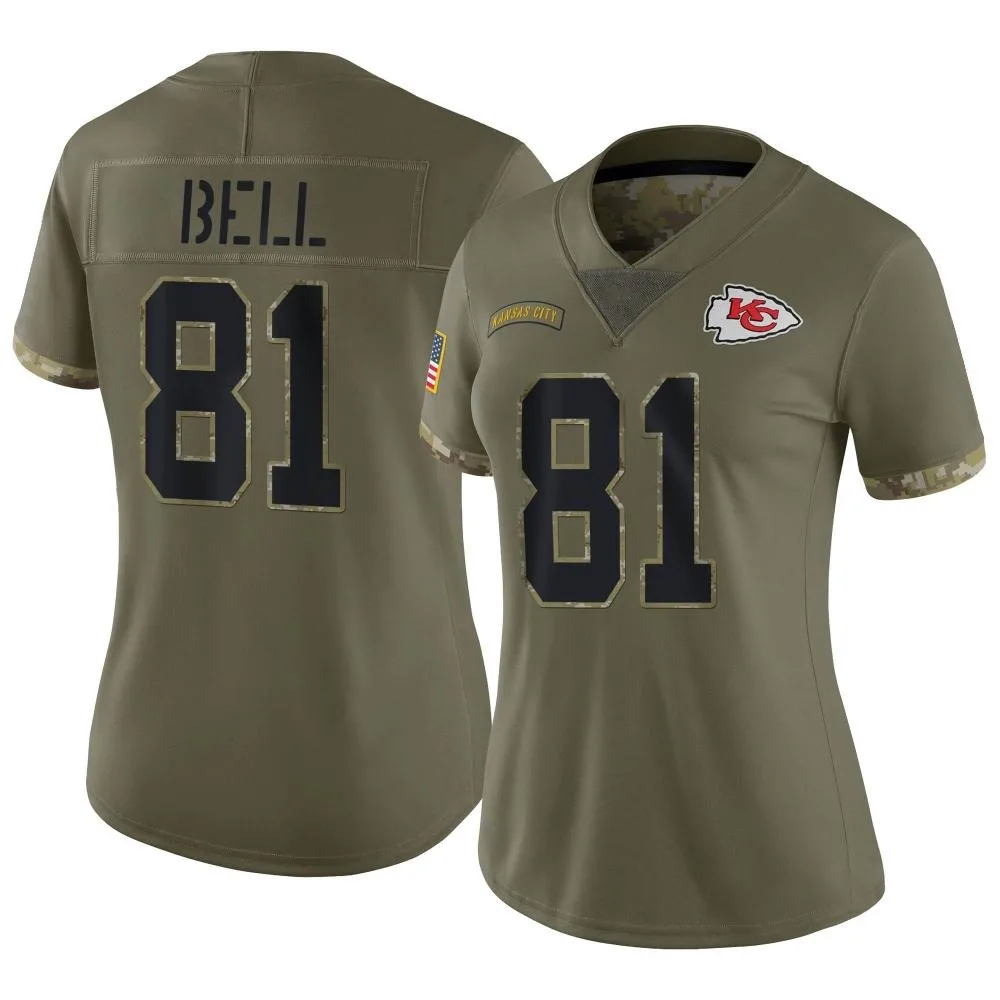 Women's Kansas City Chiefs Blake Bell Nike 2022 Salute To Service Limited Olive Jersey Women's Kansas City Chiefs Blake Bell Nike 2022 Salute To Service Limited Olive Jersey