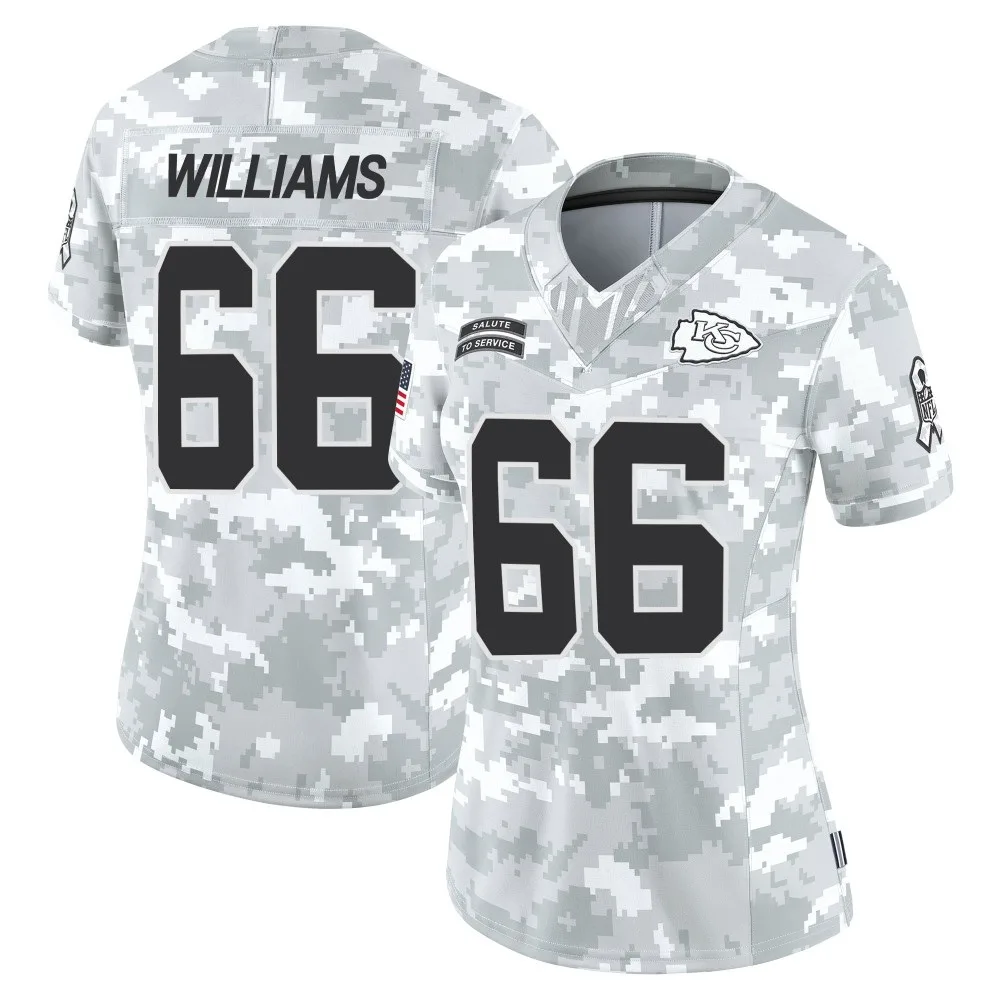 Women's Kansas City Chiefs Brandon Williams Nike 2024 Salute to Service Limited Arctic Camo Jersey Women's Kansas City Chiefs Brandon Williams Nike 2024 Salute to Service Limited Arctic Camo Jersey