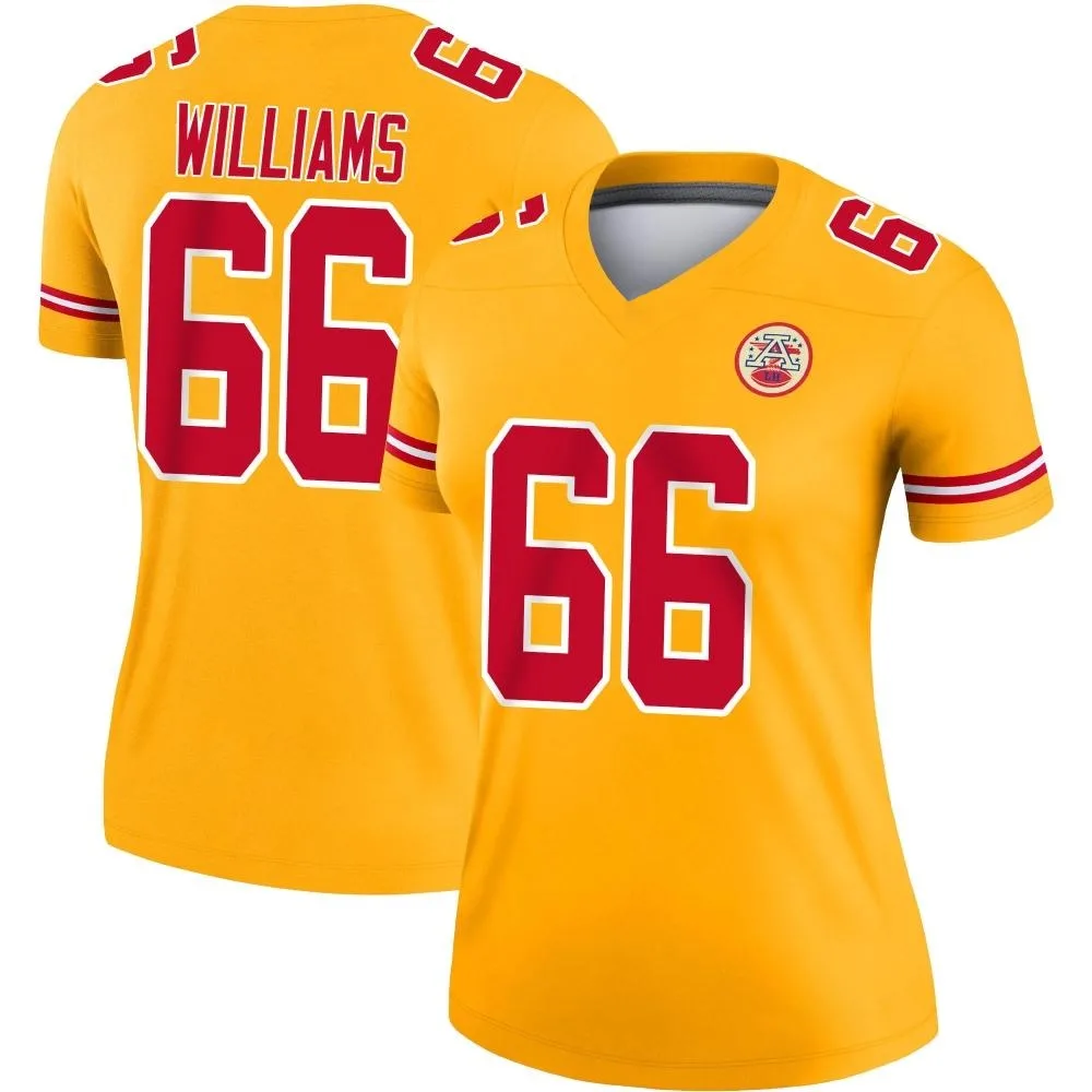 Women's Kansas City Chiefs Brandon Williams Nike Inverted Legend Gold Jersey Women's Kansas City Chiefs Brandon Williams Nike Inverted Legend Gold Jersey