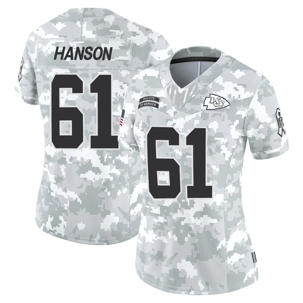 Women's Kansas City Chiefs C.j. Hanson Nike 2024 Salute to Service Limited Arctic Camo Jersey Women's Kansas City Chiefs C.j. Hanson Nike 2024 Salute to Service Limited Arctic Camo Jersey