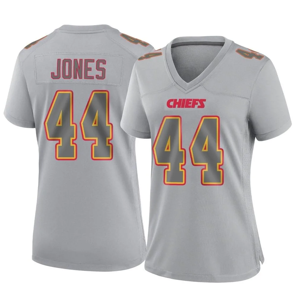 Women's Kansas City Chiefs Cam Jones Nike Atmosphere Fashion Game Gray Jersey Women's Kansas City Chiefs Cam Jones Nike Atmosphere Fashion Game Gray Jersey