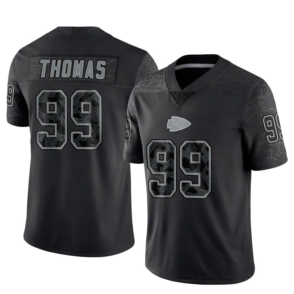 Men's Kansas City Chiefs Cameron Thomas Nike Reflective Limited Black Jersey Men's Kansas City Chiefs Cameron Thomas Nike Reflective Limited Black Jersey