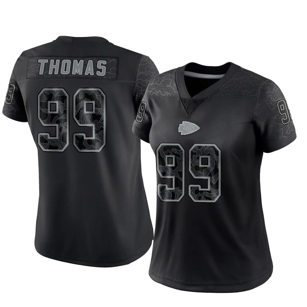 Women's Kansas City Chiefs Cameron Thomas Nike Reflective Limited Black Jersey Women's Kansas City Chiefs Cameron Thomas Nike Reflective Limited Black Jersey