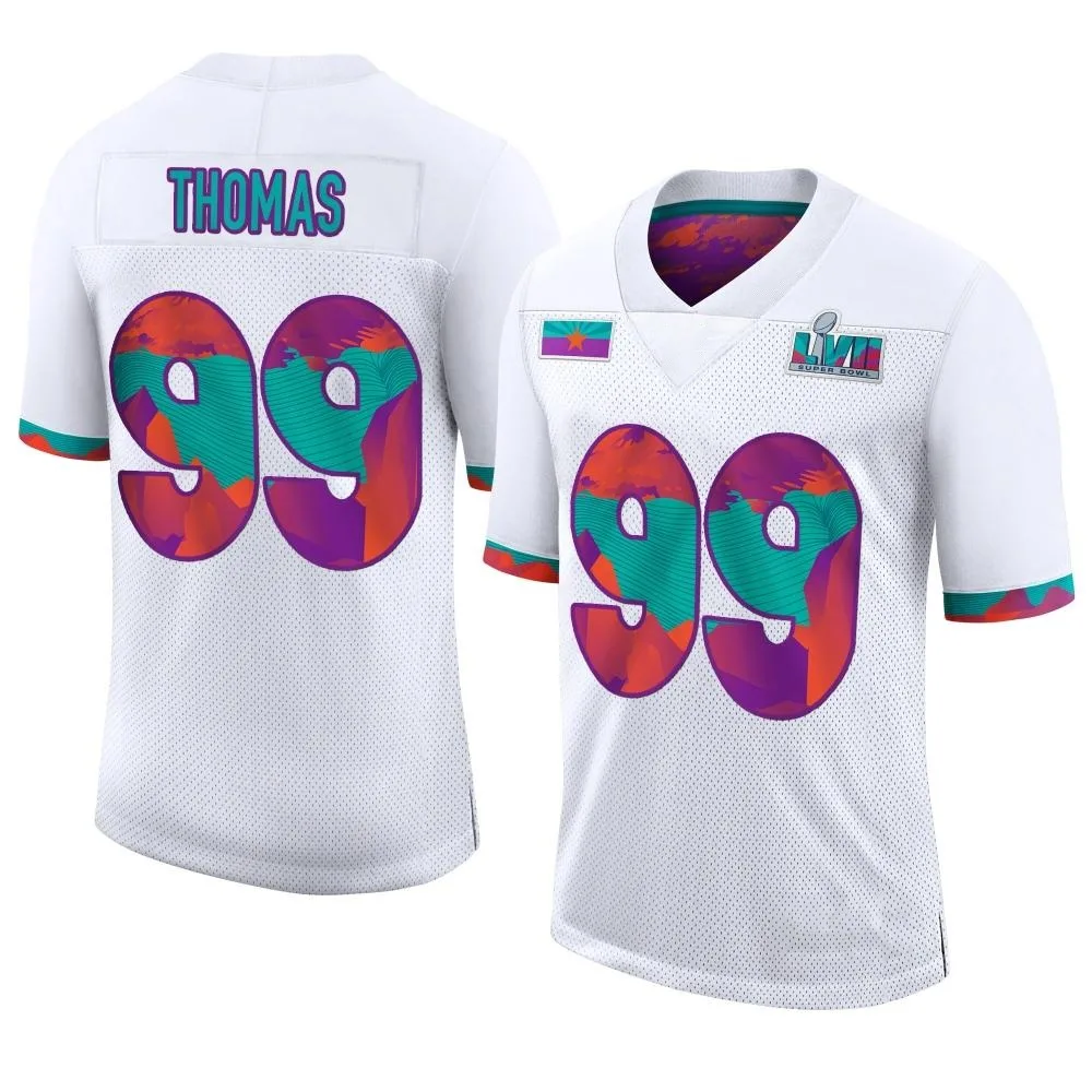 Youth Kansas City Chiefs Cameron Thomas Nike Super Bowl LVII Limited White Jersey Youth Kansas City Chiefs Cameron Thomas Nike Super Bowl LVII Limited White Jersey