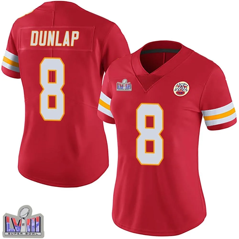 Women's Kansas City Chiefs Carlos Dunlap Nike Team Color Vapor Untouchable Super Bowl LVIII Patch Limited Red Jersey Women's Kansas City Chiefs Carlos Dunlap Nike Team Color Vapor Untouchable Super Bowl LVIII Patch Limited Red Jersey