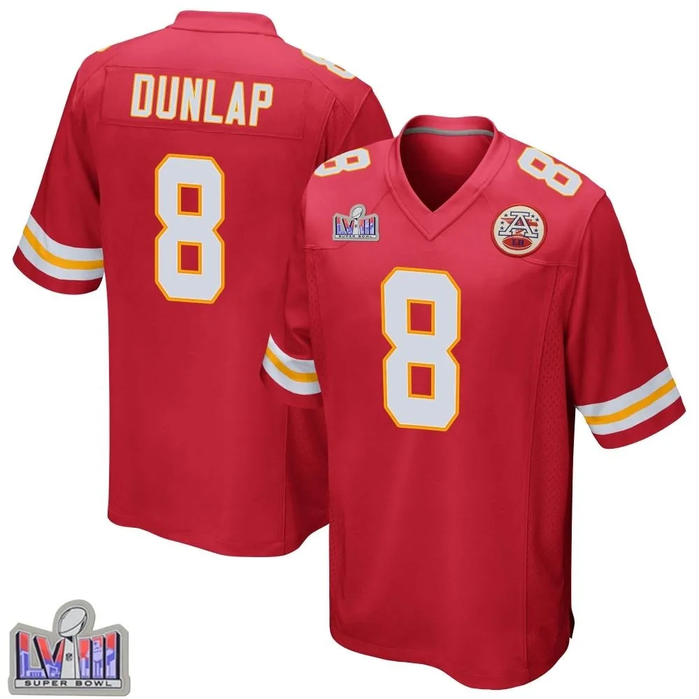 Youth Kansas City Chiefs Carlos Dunlap Nike Team Color Super Bowl LVIII Patch Game Red Jersey Youth Kansas City Chiefs Carlos Dunlap Nike Team Color Super Bowl LVIII Patch Game Red Jersey