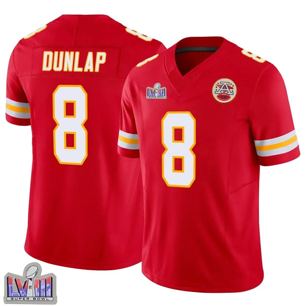 Youth Kansas City Chiefs Carlos Dunlap Nike Vapor F.U.S.E. Super Bowl LVIII Patch Limited Red Jersey Youth Kansas City Chiefs Carlos Dunlap Nike Vapor F.U.S.E. Super Bowl LVIII Patch Limited Red Jersey