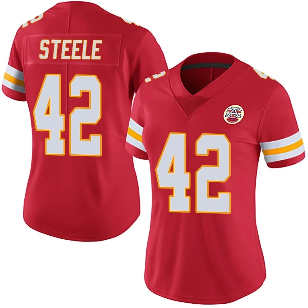 Women's Kansas City Chiefs Carson Steele Nike Team Color Vapor Untouchable Limited Red Jersey Women's Kansas City Chiefs Carson Steele Nike Team Color Vapor Untouchable Limited Red Jersey