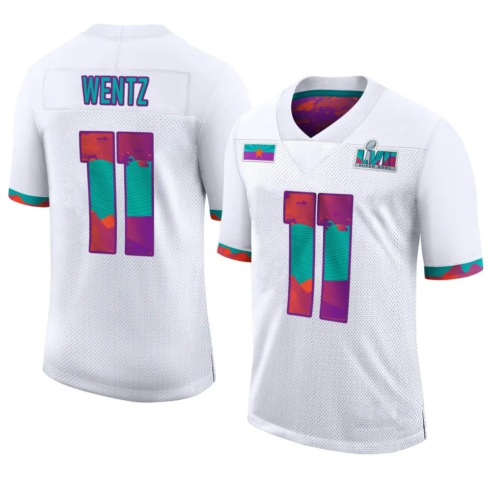 Youth Kansas City Chiefs Carson Wentz Nike Super Bowl LVII Limited White Jersey Youth Kansas City Chiefs Carson Wentz Nike Super Bowl LVII Limited White Jersey