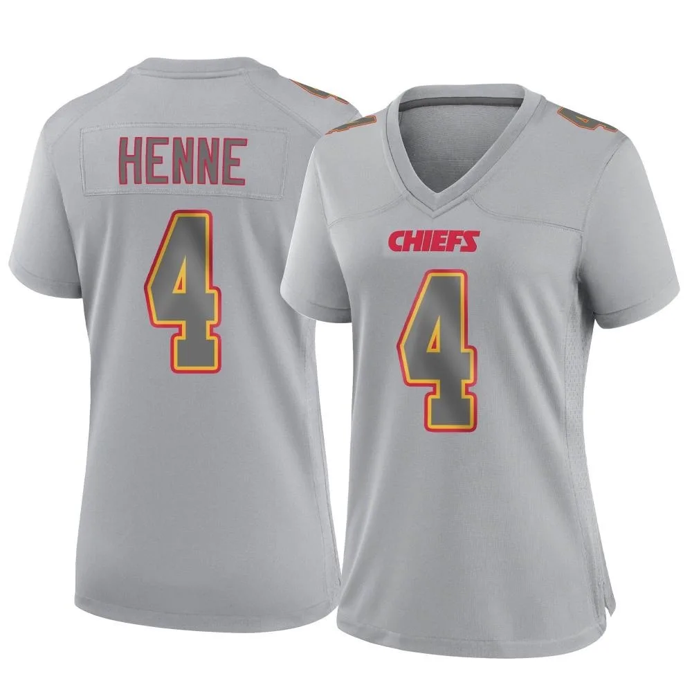 Women's Kansas City Chiefs Chad Henne Nike Atmosphere Fashion Game Gray Jersey Women's Kansas City Chiefs Chad Henne Nike Atmosphere Fashion Game Gray Jersey