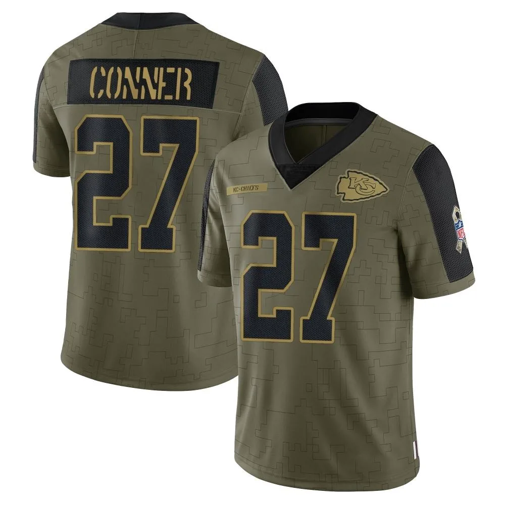 Men's Kansas City Chiefs Chamarri Conner Nike 2021 Salute To Service Limited Olive Jersey Men's Kansas City Chiefs Chamarri Conner Nike 2021 Salute To Service Limited Olive Jersey