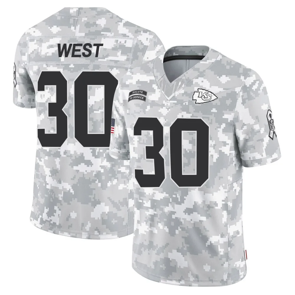 Youth Kansas City Chiefs Charcandrick West Nike 2024 Salute to Service Limited Arctic Camo Jersey Youth Kansas City Chiefs Charcandrick West Nike 2024 Salute to Service Limited Arctic Camo Jersey