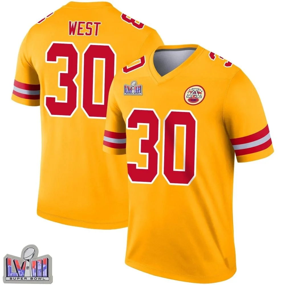 Youth Kansas City Chiefs Charcandrick West Nike Inverted Super Bowl LVIII Patch Legend Gold Jersey Youth Kansas City Chiefs Charcandrick West Nike Inverted Super Bowl LVIII Patch Legend Gold Jersey