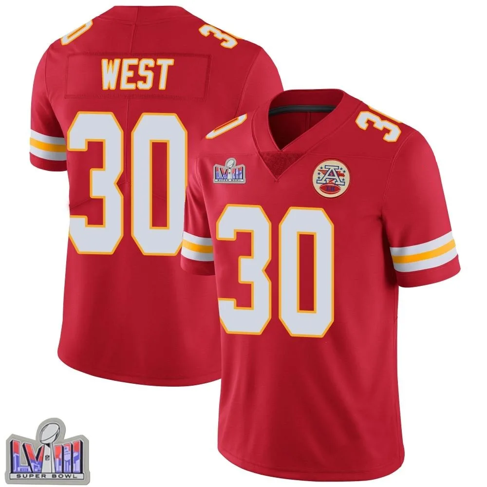 Youth Kansas City Chiefs Charcandrick West Nike Team Color Vapor Untouchable Super Bowl LVIII Patch Limited Red Jersey Youth Kansas City Chiefs Charcandrick West Nike Team Color Vapor Untouchable Super Bowl LVIII Patch Limited Red Jersey