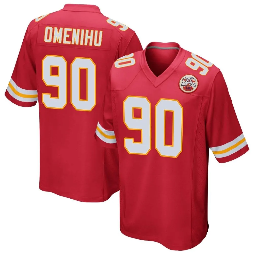 Men's Kansas City Chiefs Charles Omenihu Nike Team Color Game Red Jersey Men's Kansas City Chiefs Charles Omenihu Nike Team Color Game Red Jersey