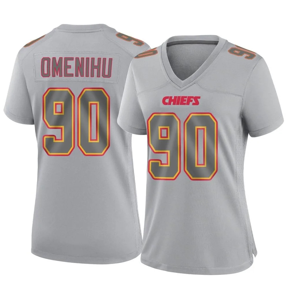 Women's Kansas City Chiefs Charles Omenihu Nike Atmosphere Fashion Game Gray Jersey Women's Kansas City Chiefs Charles Omenihu Nike Atmosphere Fashion Game Gray Jersey