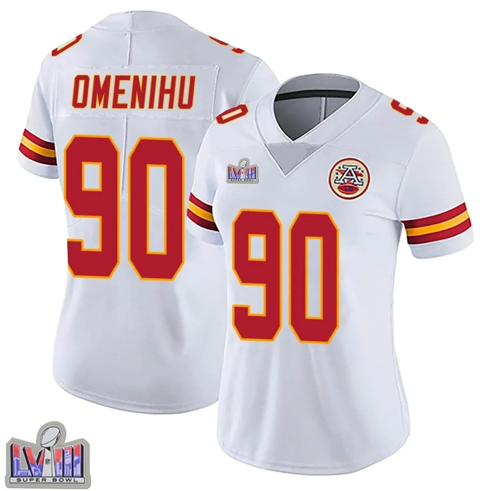 Women's Kansas City Chiefs Charles Omenihu Nike Vapor Untouchable Super Bowl LVIII Patch Limited White Jersey Women's Kansas City Chiefs Charles Omenihu Nike Vapor Untouchable Super Bowl LVIII Patch Limited White Jersey