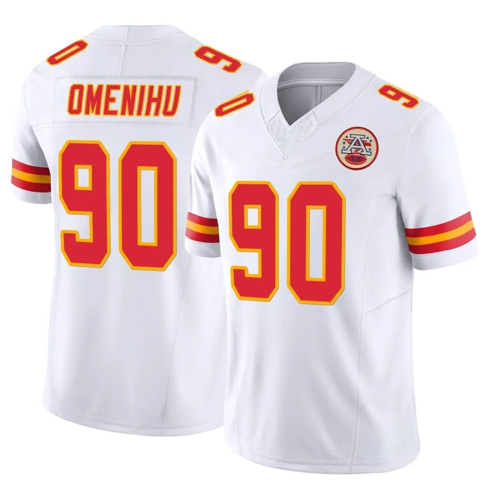 Youth Kansas City Chiefs Charles Omenihu Nike Vapor F.U.S.E. Limited White Jersey Youth Kansas City Chiefs Charles Omenihu Nike Vapor F.U.S.E. Limited White Jersey