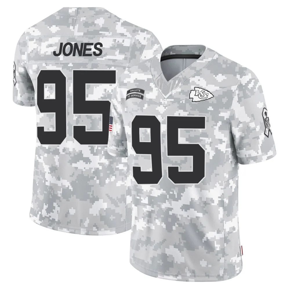 Men's Kansas City Chiefs Chris Jones Nike 2024 Salute to Service Limited Arctic Camo Jersey Men's Kansas City Chiefs Chris Jones Nike 2024 Salute to Service Limited Arctic Camo Jersey