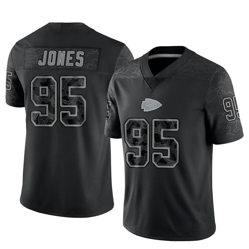 Men's Kansas City Chiefs Chris Jones Nike Reflective Limited Black Jersey Men's Kansas City Chiefs Chris Jones Nike Reflective Limited Black Jersey