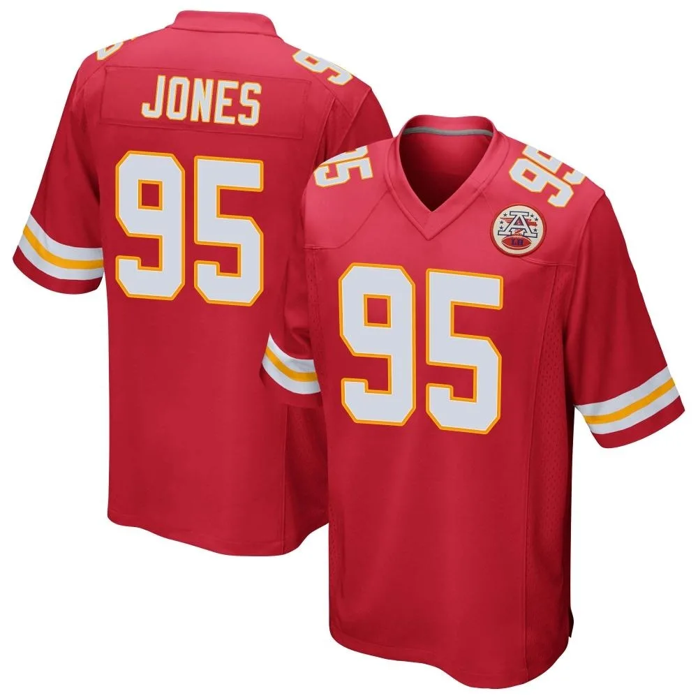 Men's Kansas City Chiefs Chris Jones Nike Team Color Game Red Jersey Men's Kansas City Chiefs Chris Jones Nike Team Color Game Red Jersey