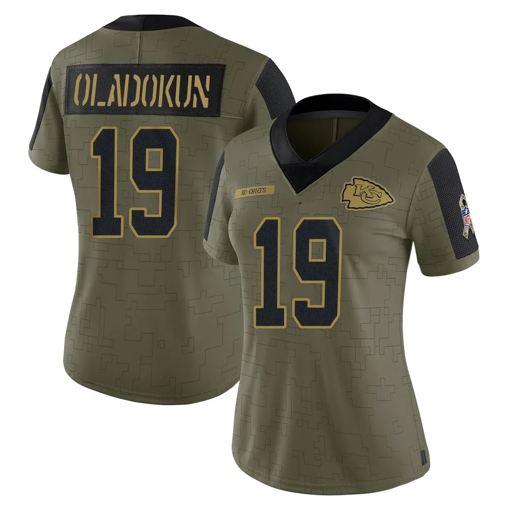 Women's Kansas City Chiefs Chris Oladokun Nike 2021 Salute To Service Limited Olive Jersey Women's Kansas City Chiefs Chris Oladokun Nike 2021 Salute To Service Limited Olive Jersey