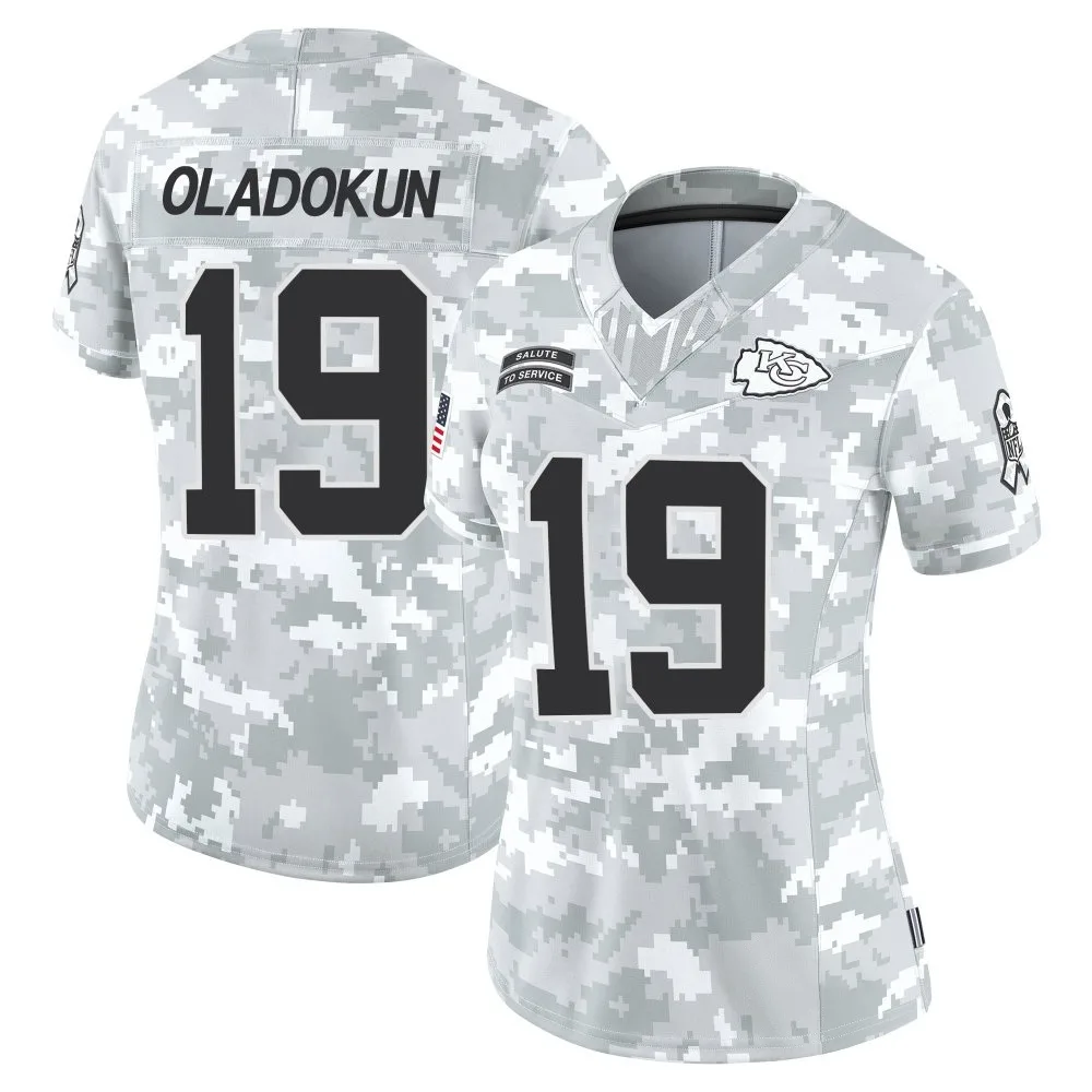 Women's Kansas City Chiefs Chris Oladokun Nike 2024 Salute to Service Limited Arctic Camo Jersey Women's Kansas City Chiefs Chris Oladokun Nike 2024 Salute to Service Limited Arctic Camo Jersey