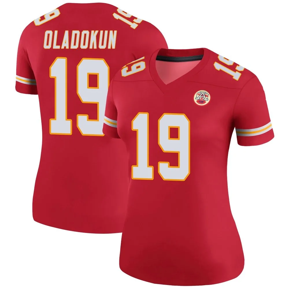 Women's Kansas City Chiefs Chris Oladokun Nike Color Rush Legend Red Jersey Women's Kansas City Chiefs Chris Oladokun Nike Color Rush Legend Red Jersey