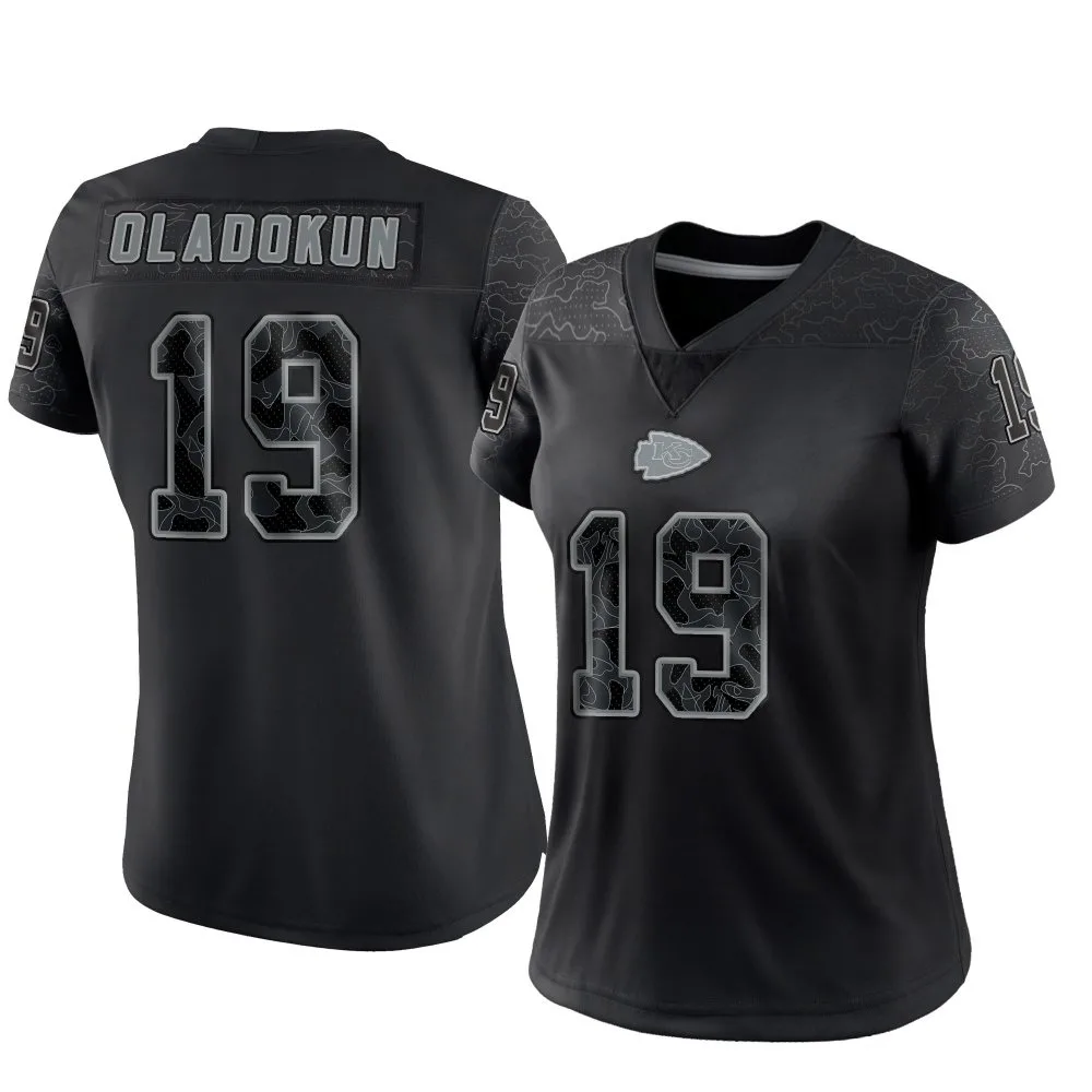 Women's Kansas City Chiefs Chris Oladokun Nike Reflective Limited Black Jersey Women's Kansas City Chiefs Chris Oladokun Nike Reflective Limited Black Jersey